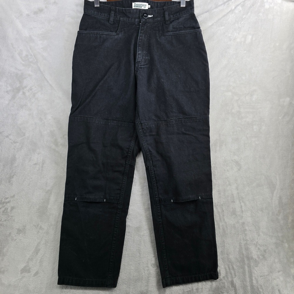 Beardedgoat Soft Goods Mens Black‎ Canvas Double Knee Pants Size 30